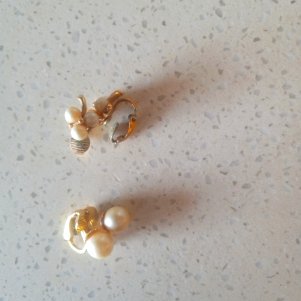 Crown Trifari 2 Pairs of Earrings